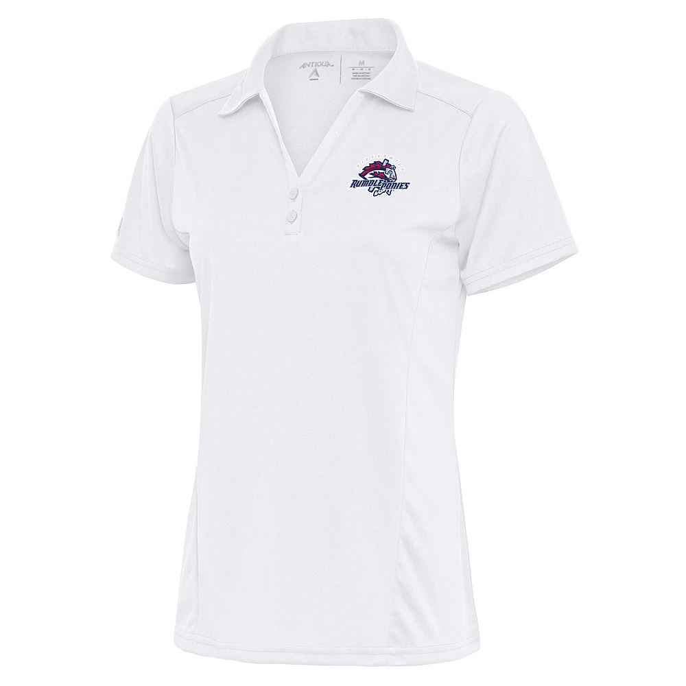 Women's Antigua White Binghamton Rumble Ponies Tribute Polo