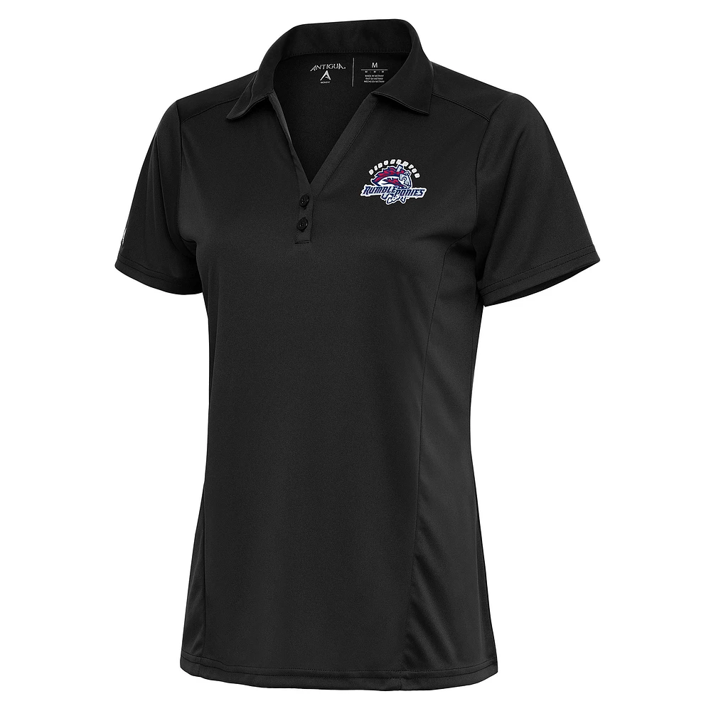 Women's Antigua Charcoal Binghamton Rumble Ponies Tribute Polo