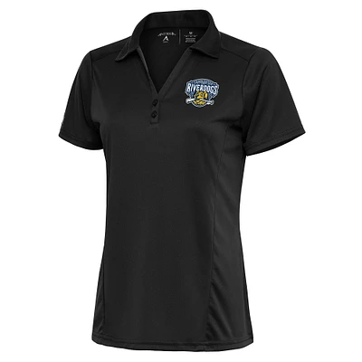 Women's Antigua Charcoal Charleston RiverDogs Tribute Polo