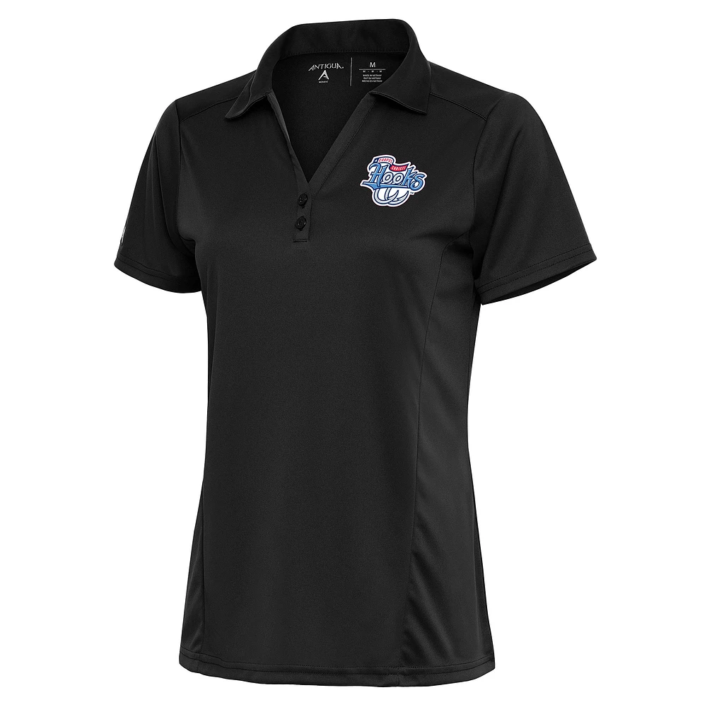 Women's Antigua Charcoal Corpus Christi Hooks Tribute Polo