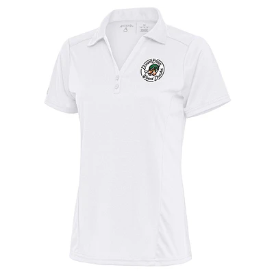 Women's Antigua White Down East Wood Ducks Tribute Polo