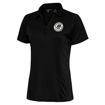 Women's Antigua Black Down East Wood Ducks Tribute Polo