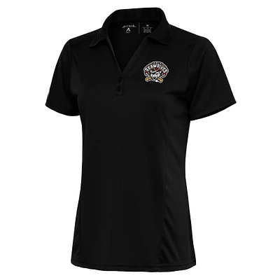 Women's Antigua Black Erie SeaWolves Tribute Polo