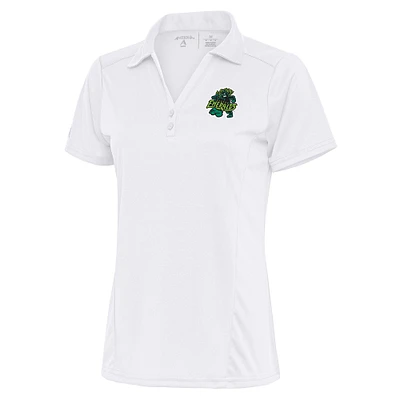 Women's Antigua White Eugene Emeralds Tribute Polo