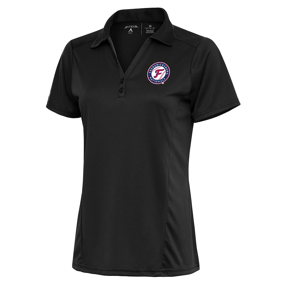Women's Antigua Charcoal Fredericksburg Nationals Tribute Polo