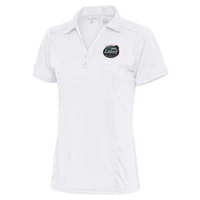 Women's Antigua White Great Lakes Loons Tribute Polo