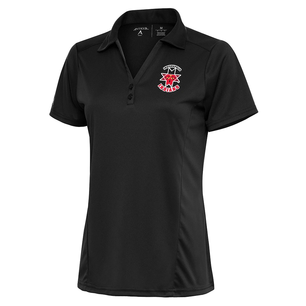 Women's Antigua Charcoal Indianapolis Indians Tribute Polo