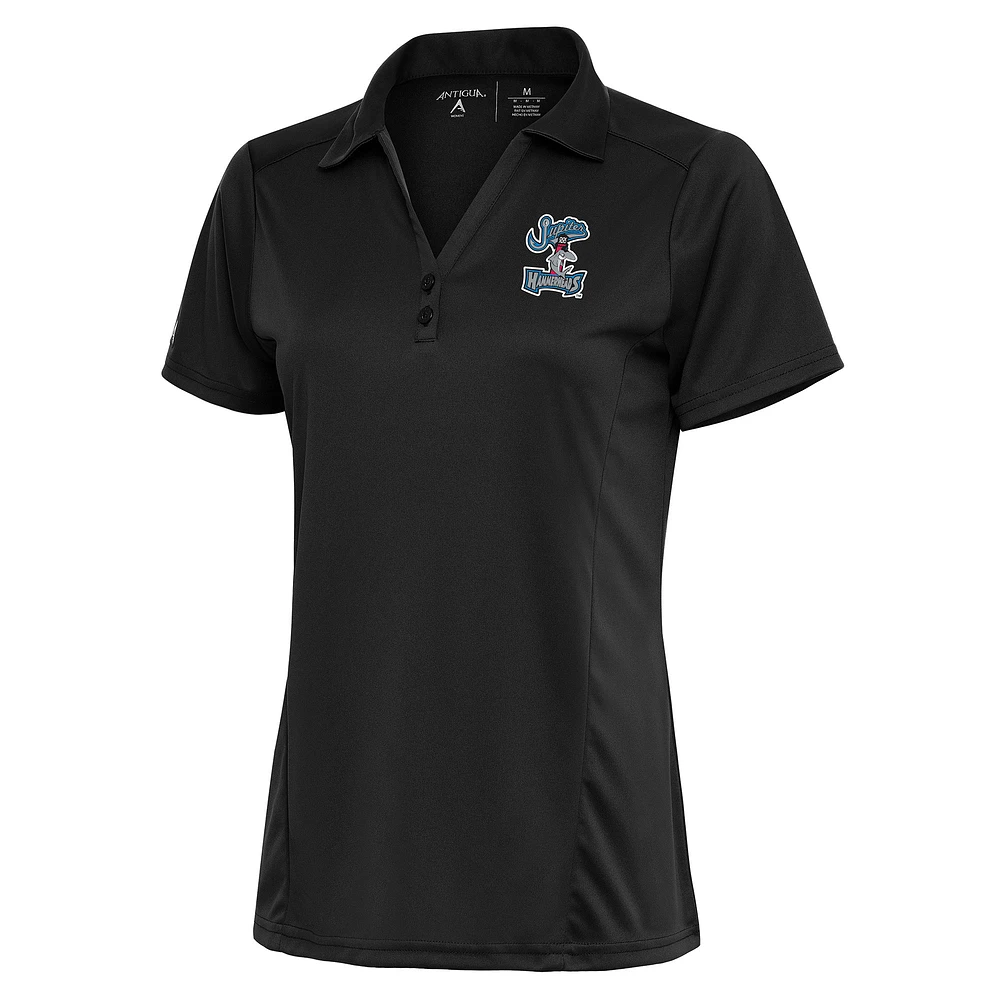 Women's Antigua Charcoal Jupiter Hammerheads Tribute Polo