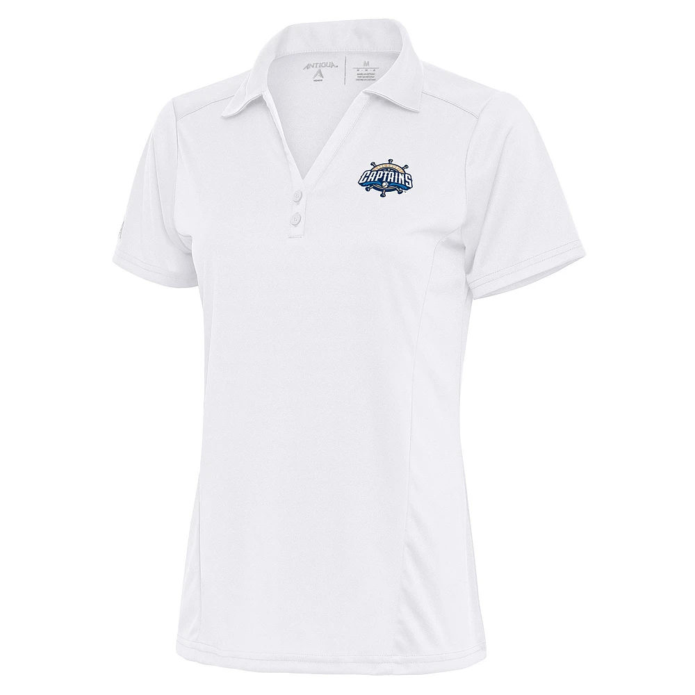 Women's Antigua White Lake County Captains Tribute Polo