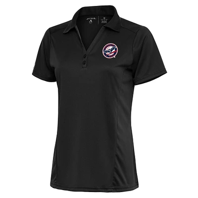 Women's Antigua Charcoal Louisville Bats Tribute Polo