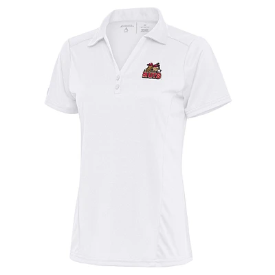 Women's Antigua White Modesto Nuts Tribute Polo