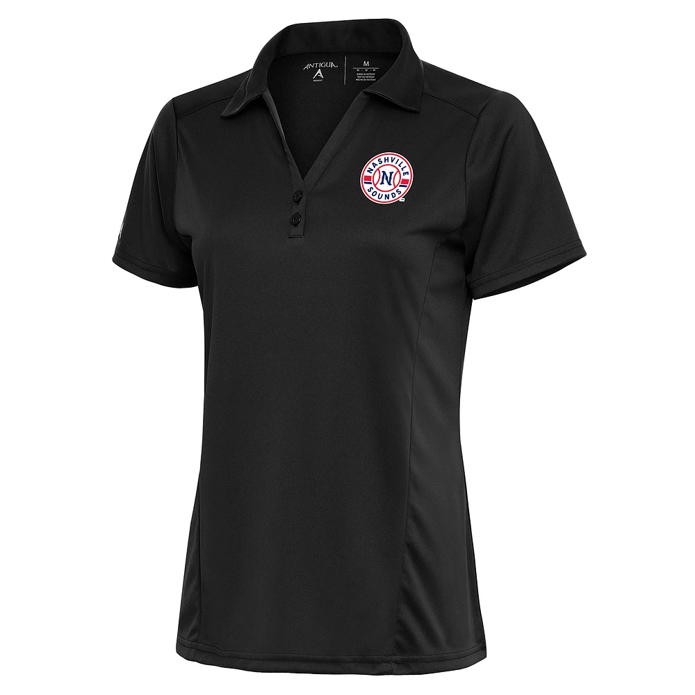 Women's Antigua Charcoal Nashville Sounds Tribute Polo