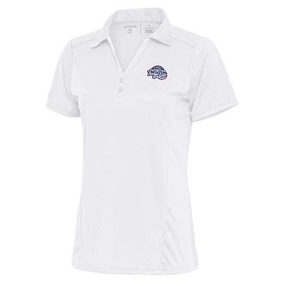 Women's Antigua White New Hampshire Fisher Cats Tribute Polo