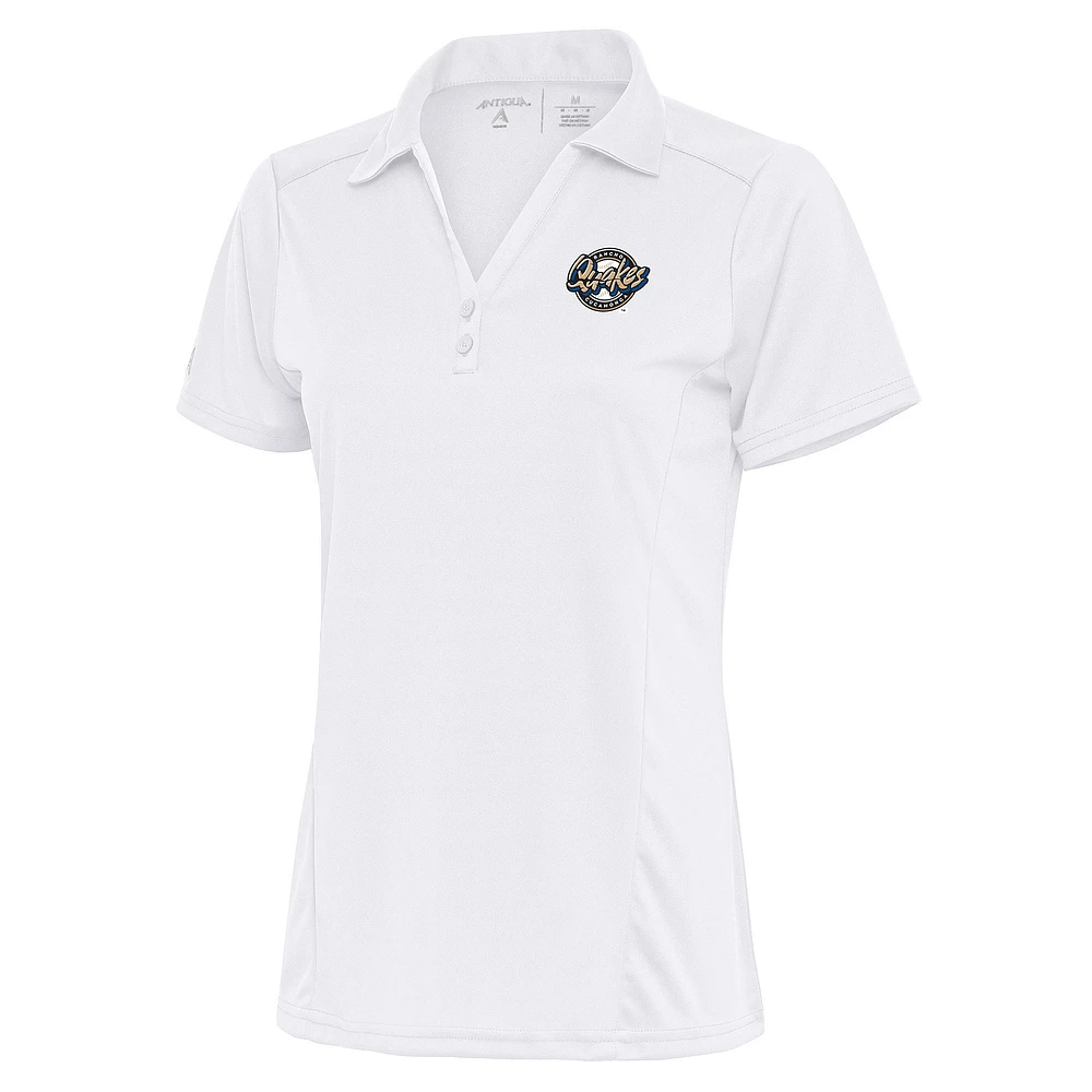 Women's Antigua White Rancho Cucamonga Quakes Tribute Polo