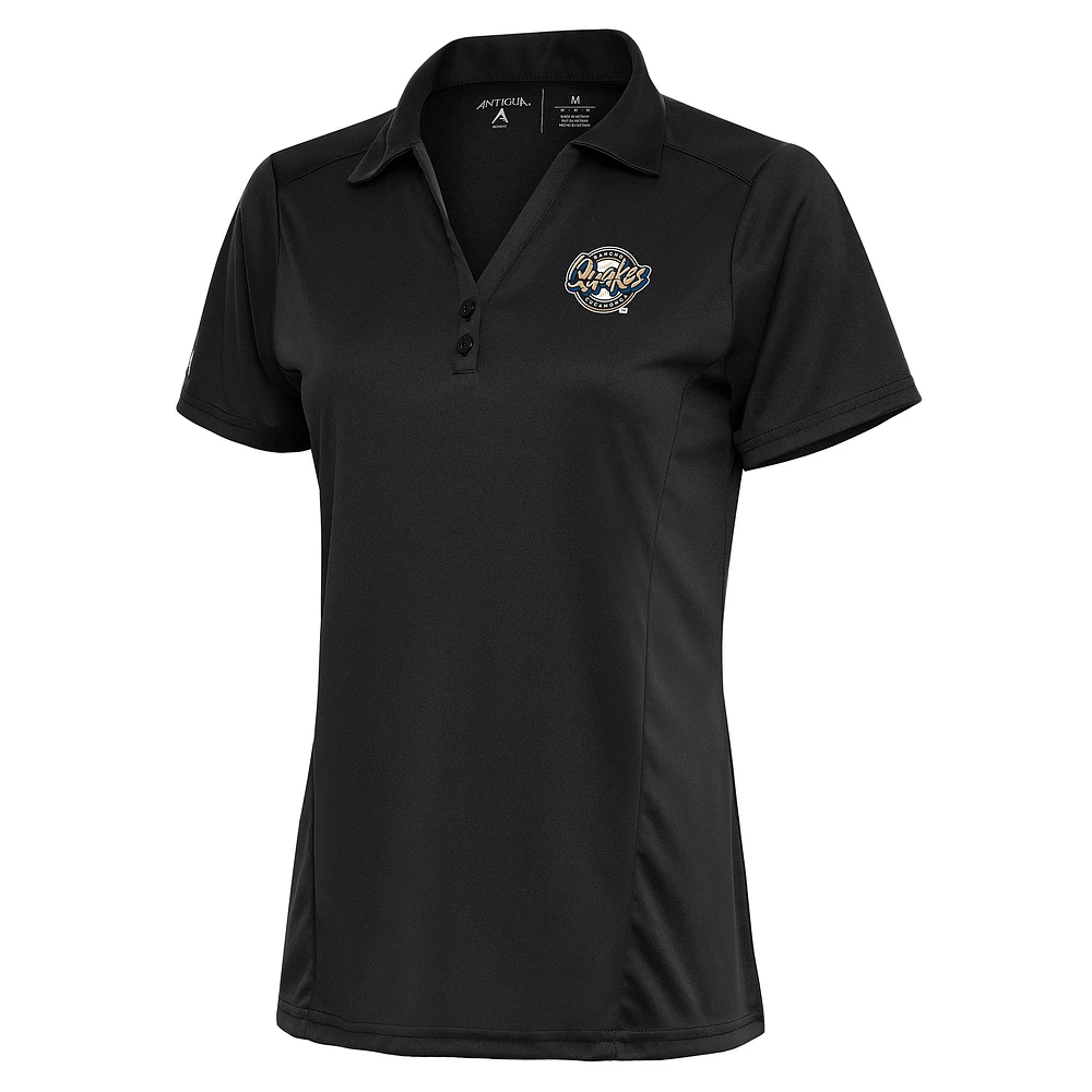 Women's Antigua Charcoal Rancho Cucamonga Quakes Tribute Polo