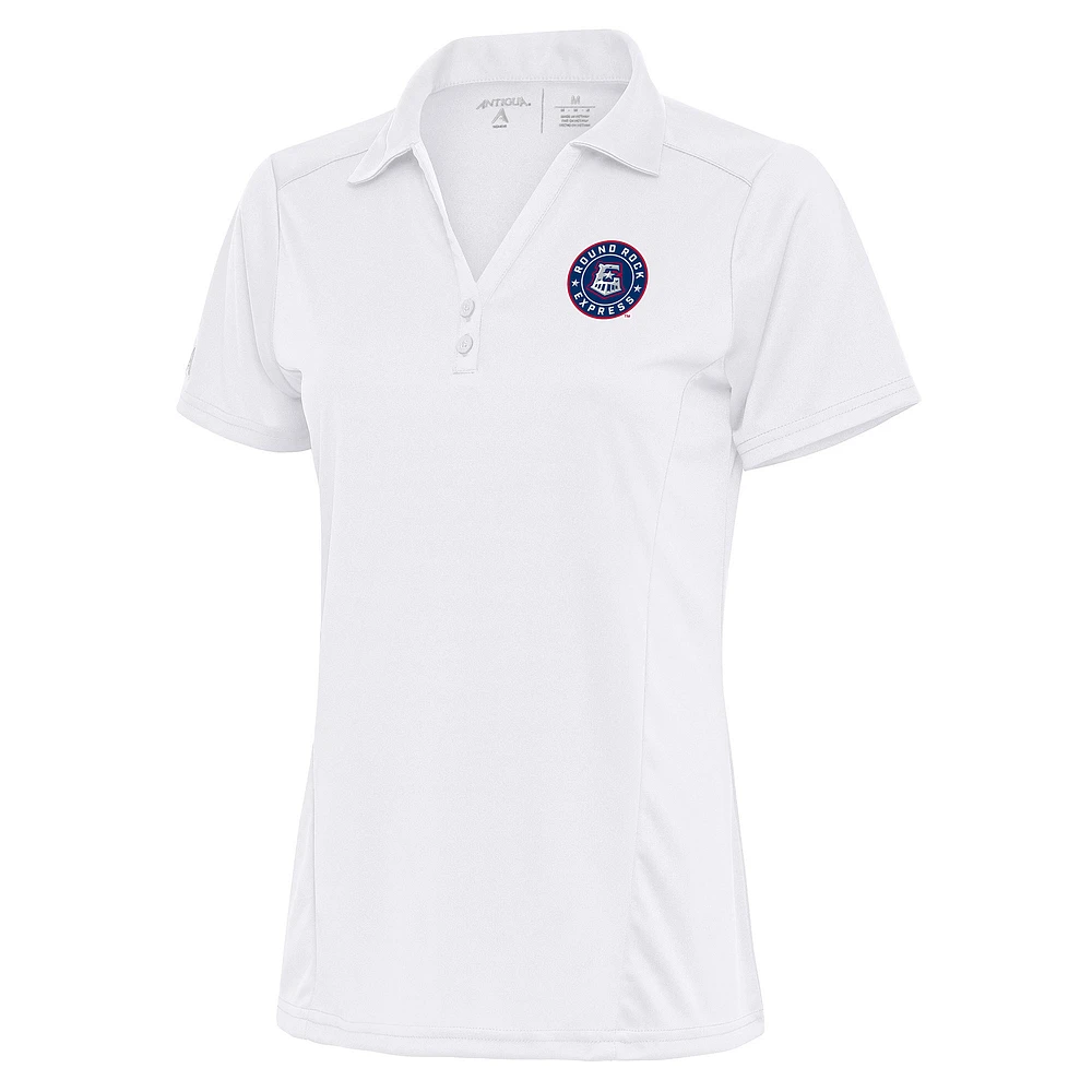 Women's Antigua White Round Rock Express Tribute Polo