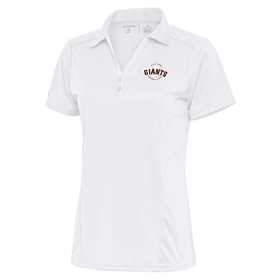 Women's Antigua White San Jose Giants Tribute Polo