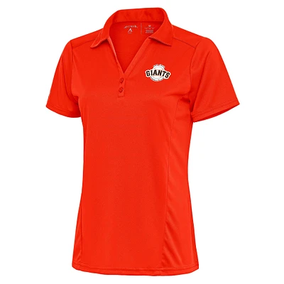 Women's Antigua Orange San Jose Giants Tribute Polo