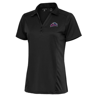 Women's Antigua Charcoal Scranton Wilkes-Barre RailRiders Tribute Polo