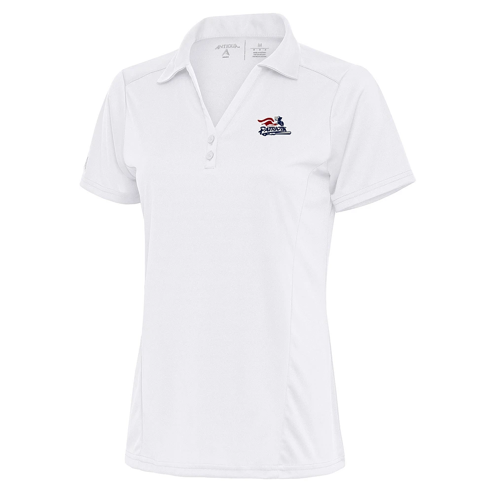 Women's Antigua White Somerset Patriots Tribute Polo