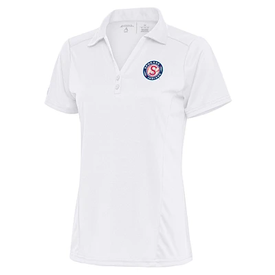 Women's Antigua White Spokane Indians Tribute Polo