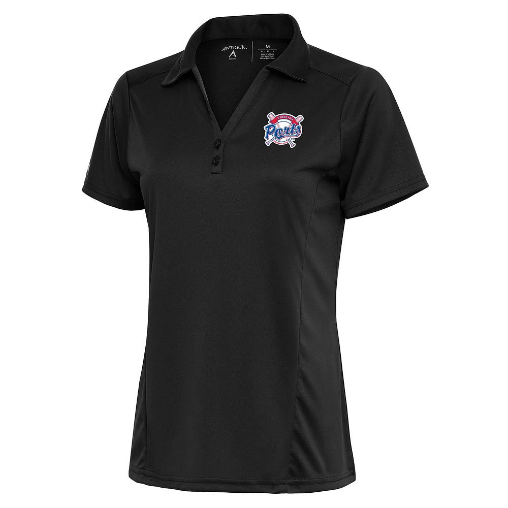 Women's Antigua Charcoal Stockton Ports Tribute Polo