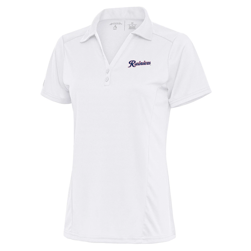 Women's Antigua White Tacoma Rainiers Tribute Polo