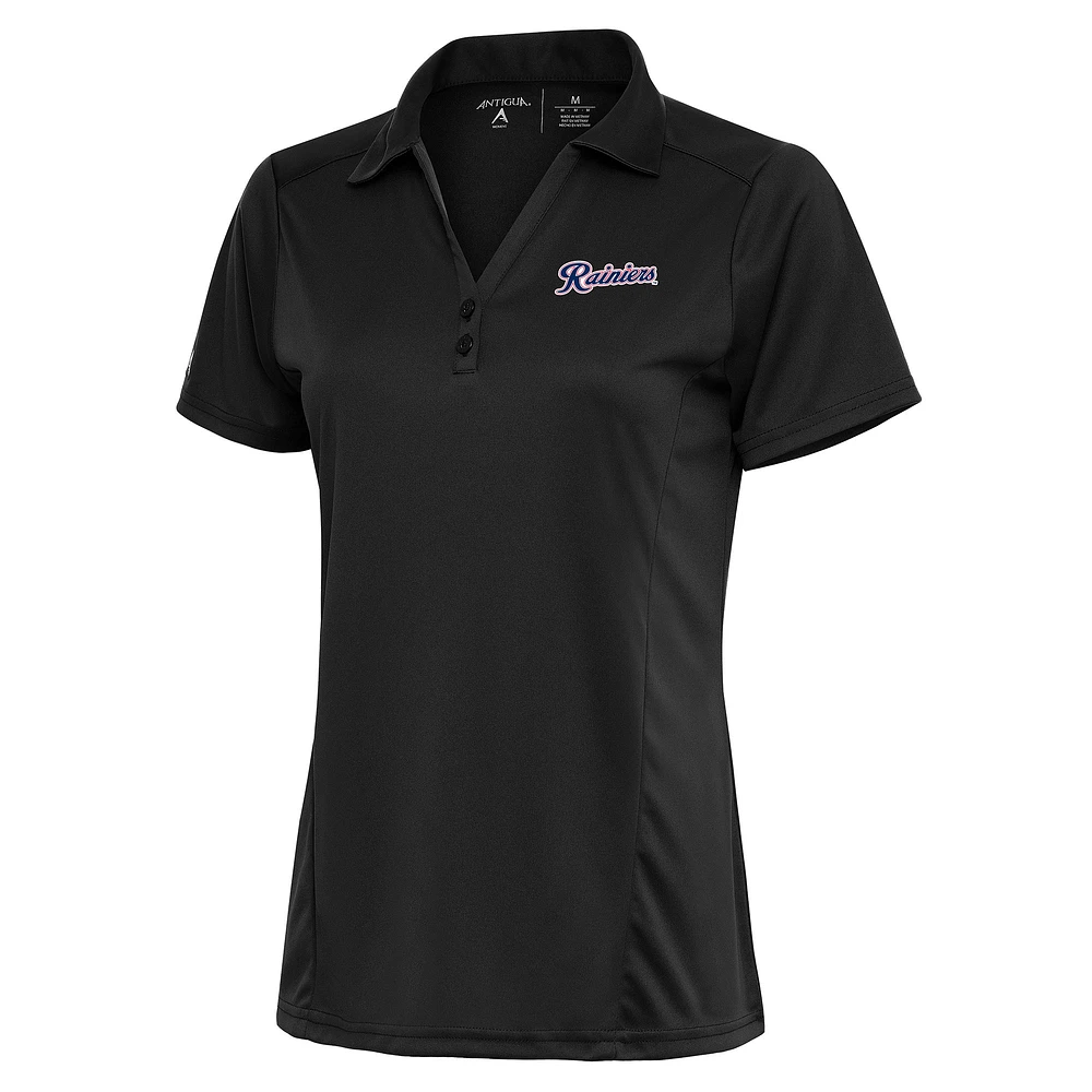 Women's Antigua Charcoal Tacoma Rainiers Tribute Polo