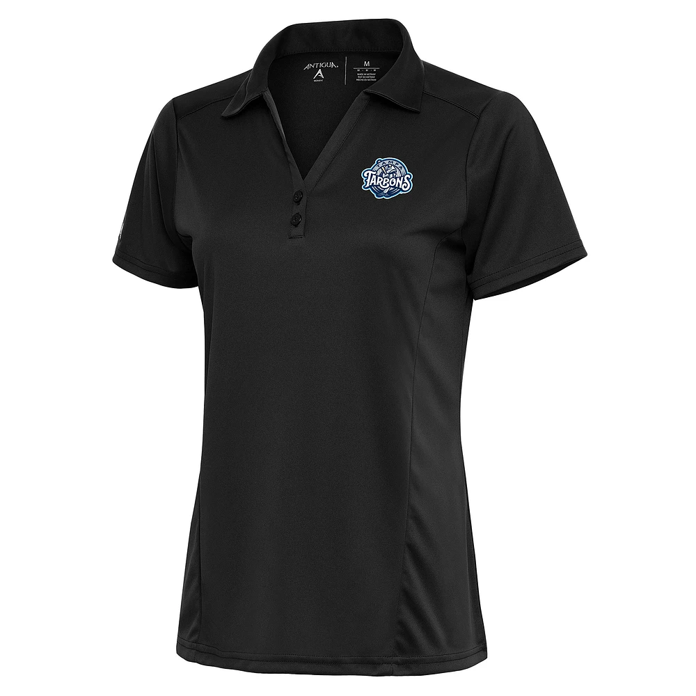 Women's Antigua Charcoal Tampa Tarpons Tribute Polo
