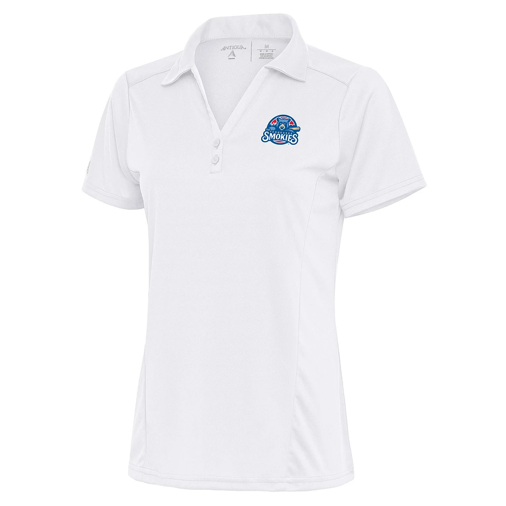 Women's Antigua White Tennessee Smokies Tribute Polo