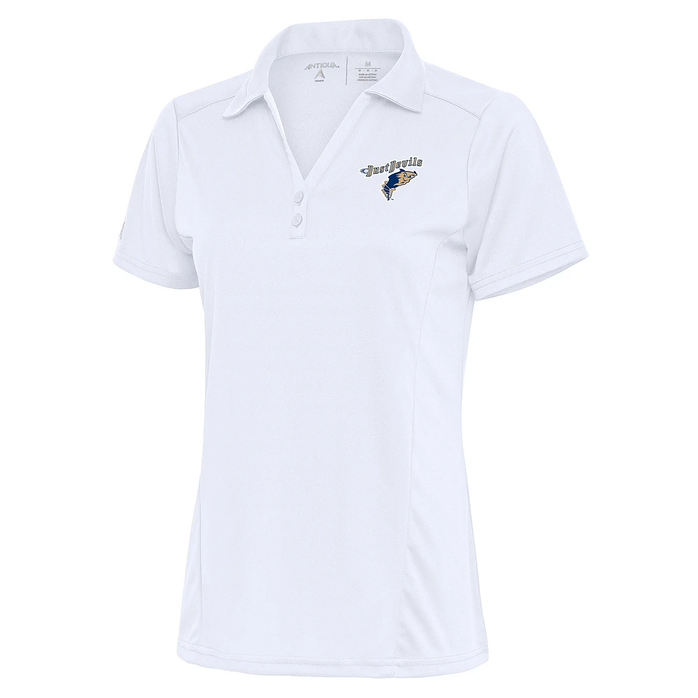 Women's Antigua White Tri-City Dust Devils Tribute Polo