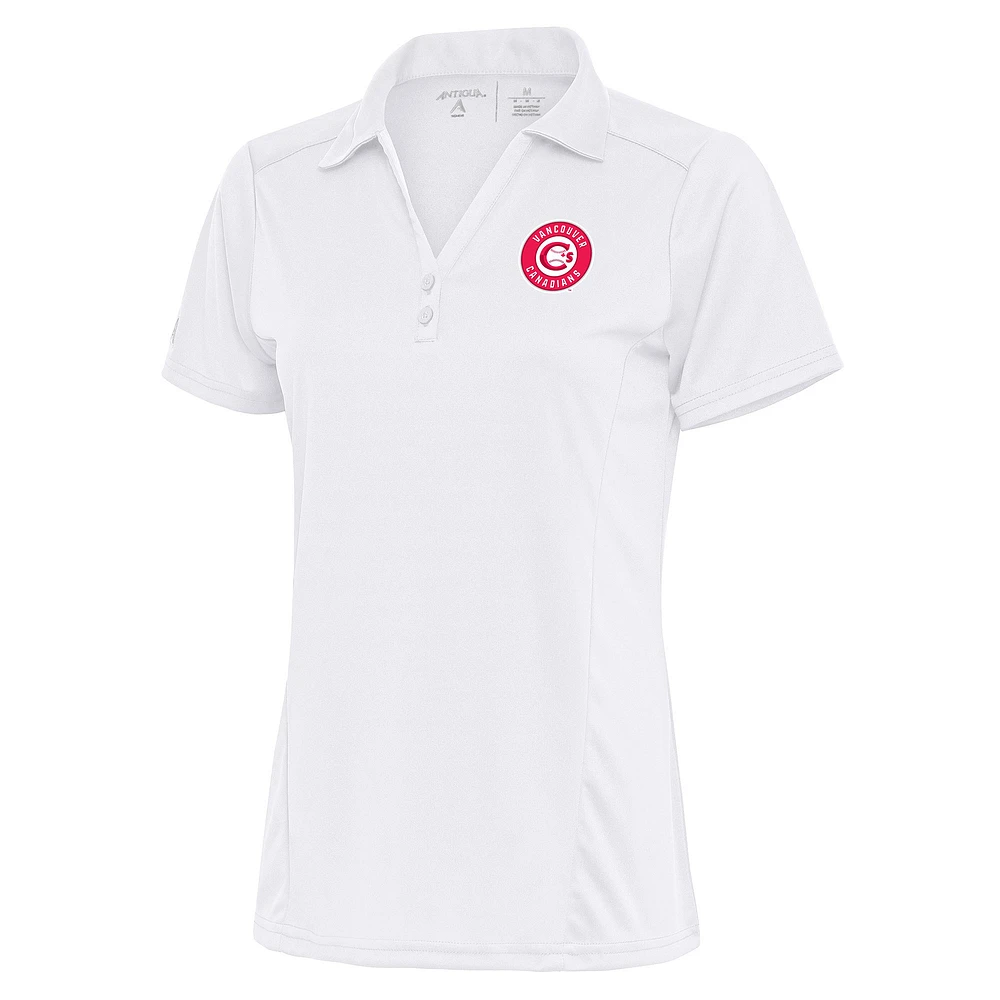Women's Antigua White Vancouver Canadians Tribute Polo