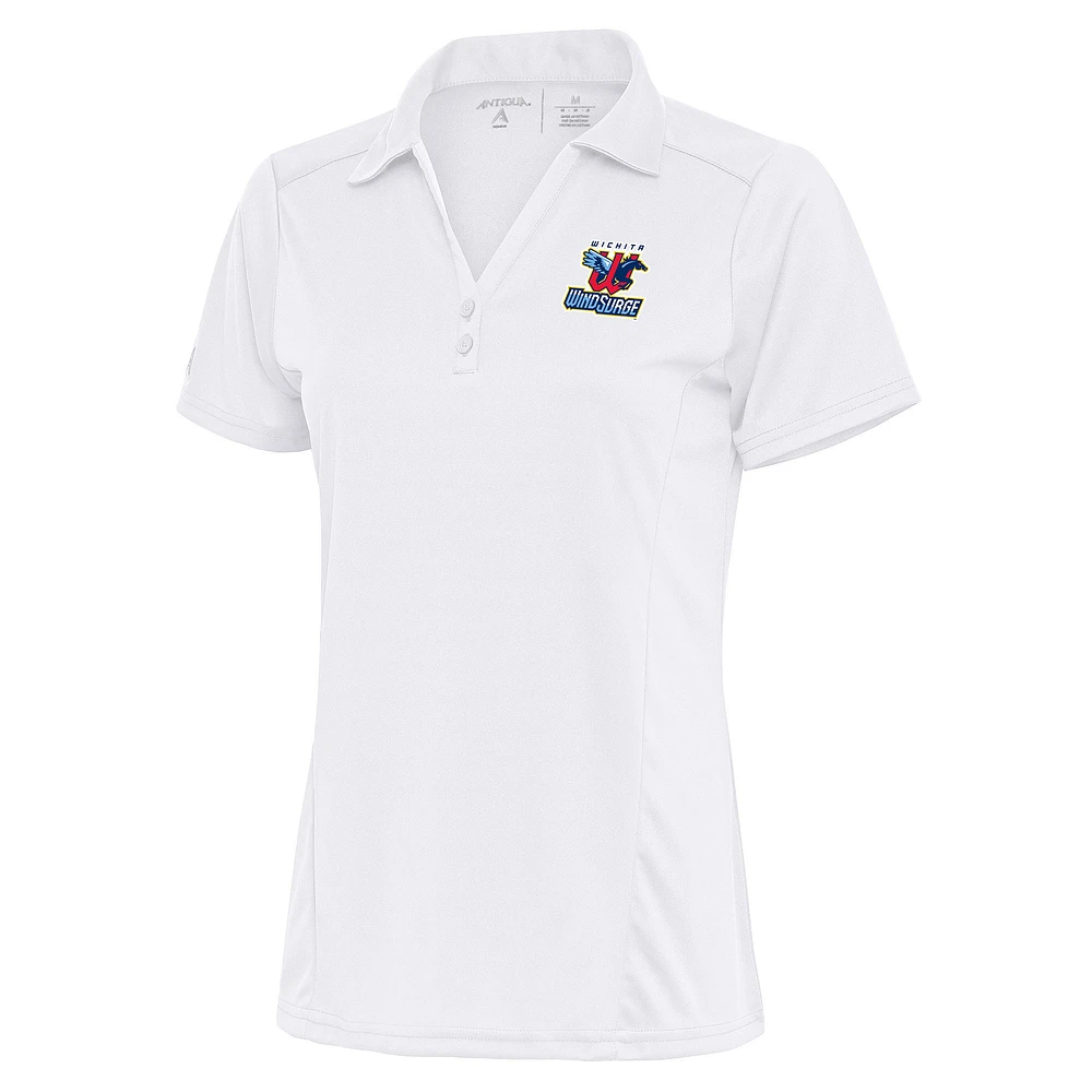 Women's Antigua White Wichita Wind Surge Tribute Polo