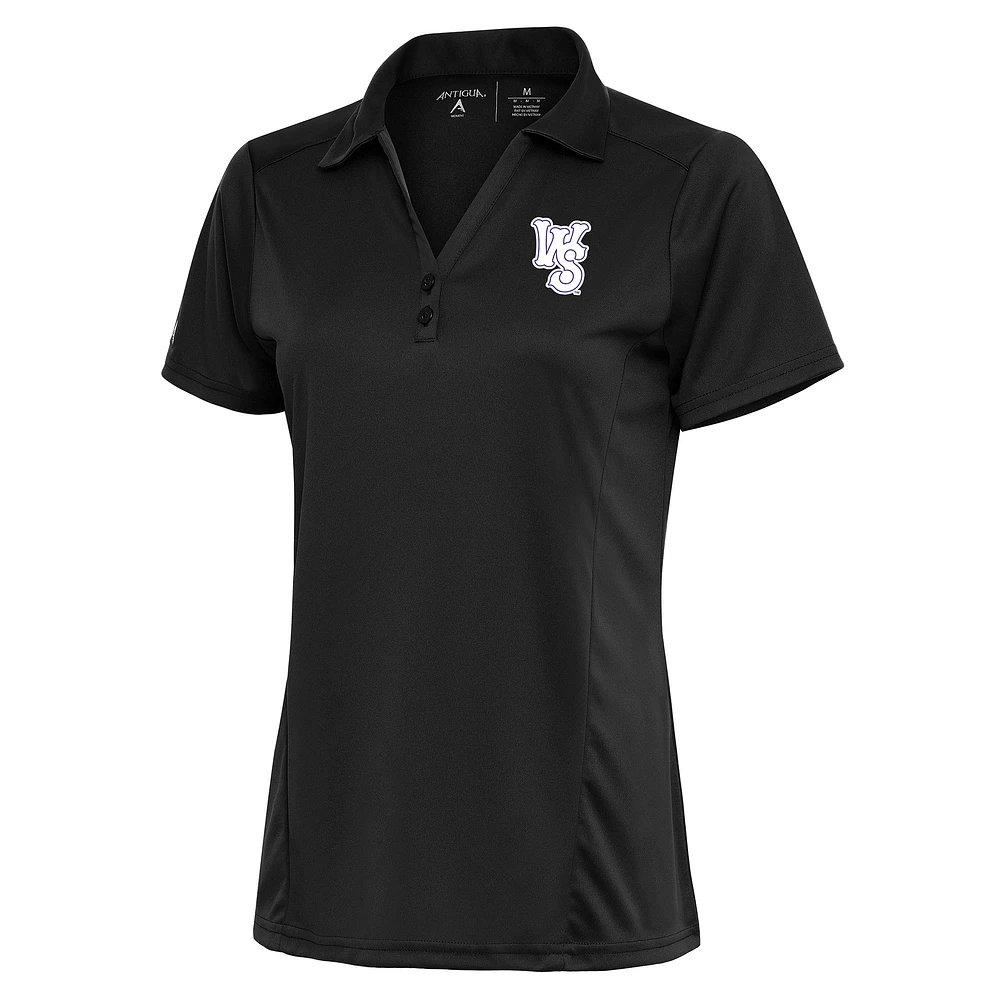 Women's Antigua Charcoal Winston-Salem Dash Tribute Polo