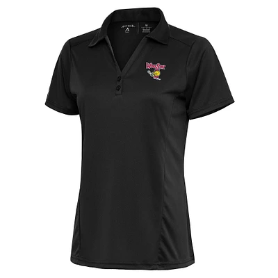 Women's Antigua Charcoal Worcester Red Sox Tribute Polo
