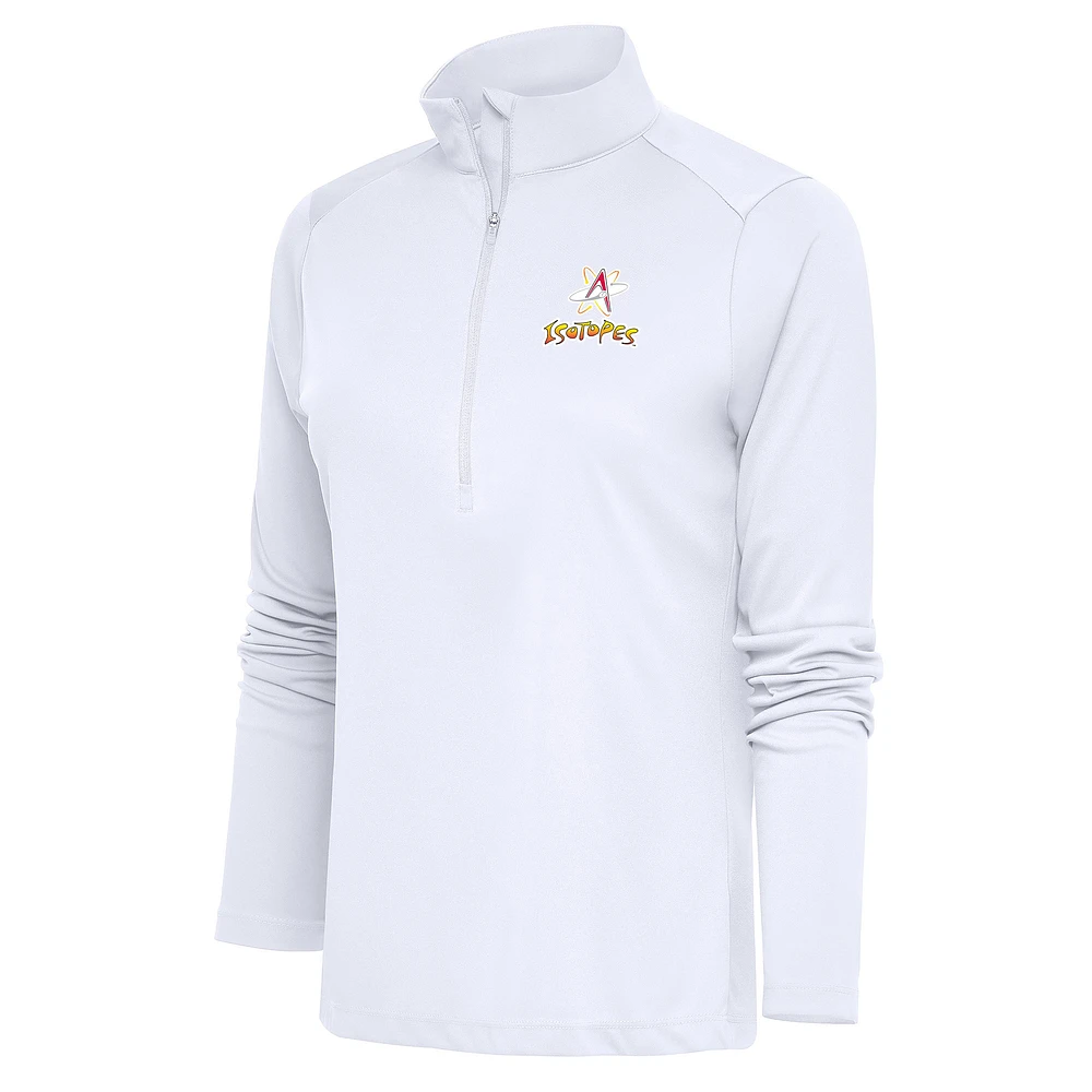 Women's Antigua Albuquerque Isotopes Tribute Half-Zip Pullover Top