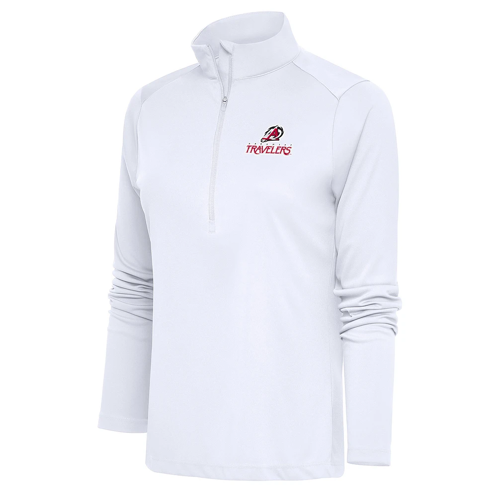 Women's Antigua Arkansas Travelers Tribute Half-Zip Pullover Top