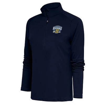 Women's Antigua Navy Charleston RiverDogs Tribute Half-Zip Pullover Top