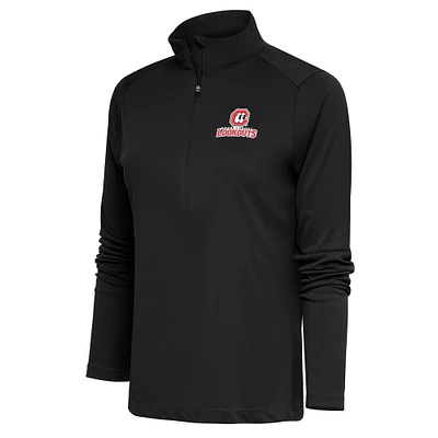 Women's Antigua Charcoal Chattanooga Lookouts Tribute Half-Zip Pullover Top