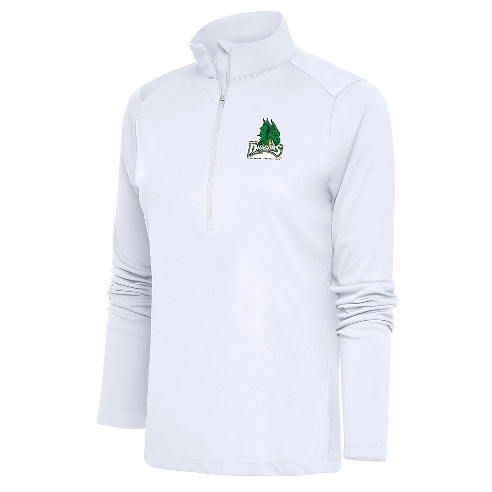 Women's Antigua Dayton Dragons Tribute Half-Zip Pullover Top