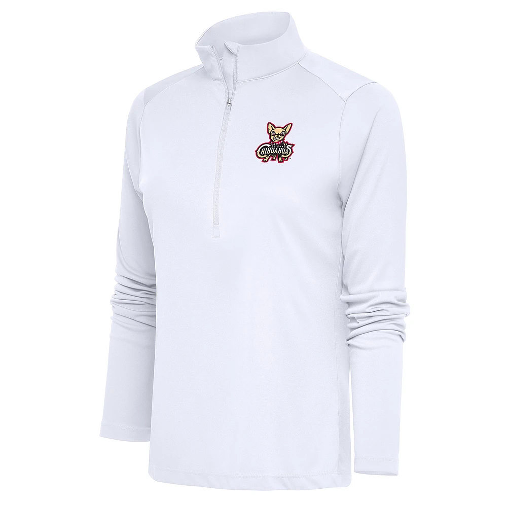 Women's Antigua El Paso Chihuahuas Tribute Half-Zip Pullover Top