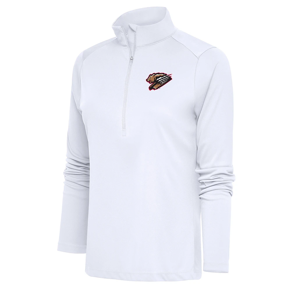 Women's Antigua Fresno Grizzlies Tribute Half-Zip Pullover Top