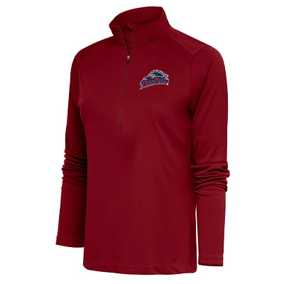 Women's Antigua Cardinal Scranton Wilkes-Barre RailRiders Tribute Half-Zip Pullover Top