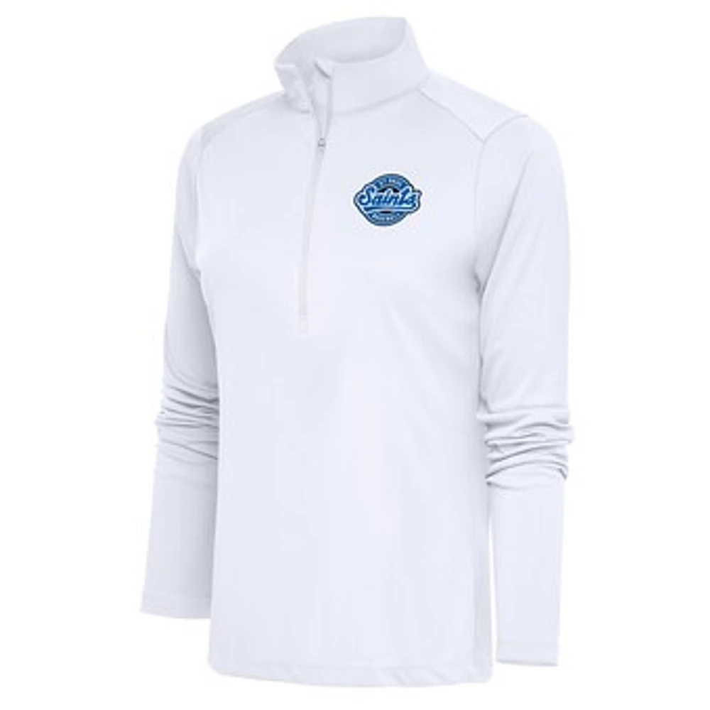 Women's Antigua St. Paul Saints Tribute Half-Zip Pullover Top