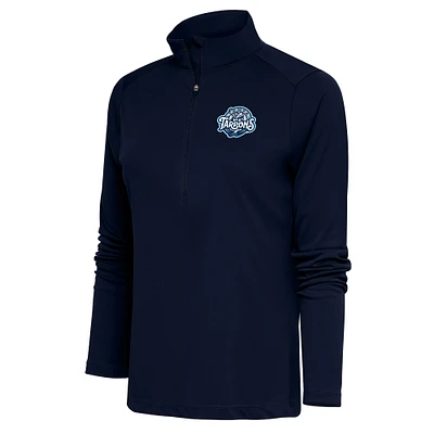 Women's Antigua Navy Tampa Tarpons Tribute Half-Zip Pullover Top