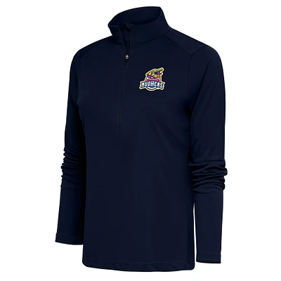 Women's Antigua Navy Toledo Mud Hens Tribute Half-Zip Pullover Top
