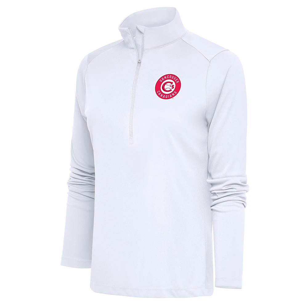 Women's Antigua Vancouver Canadians Tribute Half-Zip Pullover Top