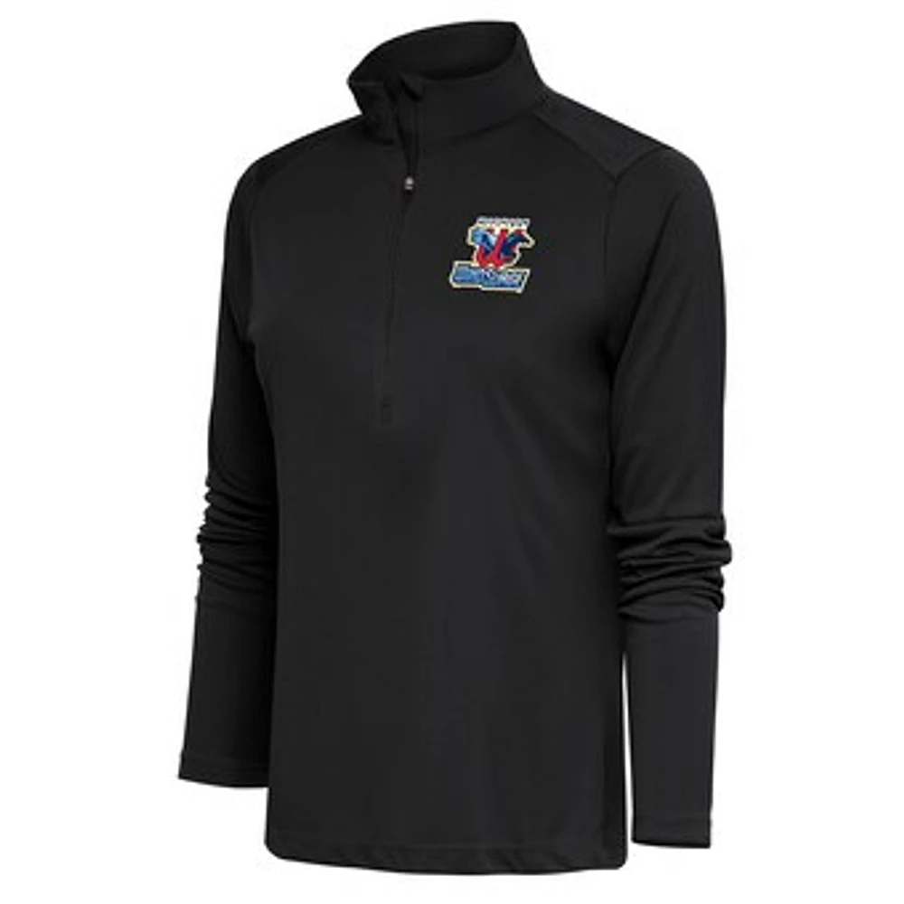 Women's Antigua Charcoal Wichita Wind Surge Tribute Half-Zip Pullover Top