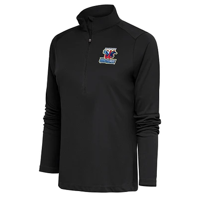 Women's Antigua Charcoal Wichita Wind Surge Tribute Half-Zip Pullover Top