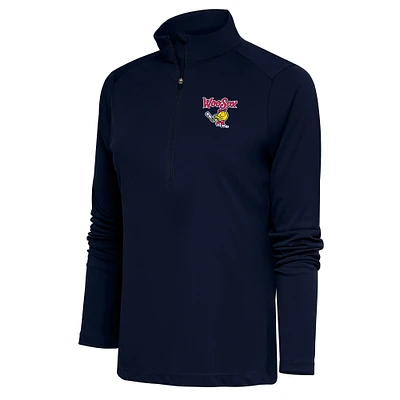 Women's Antigua Navy Worcester Red Sox Tribute Half-Zip Pullover Top